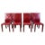 Red Leather Dining Chairs from Roche Bobois, France, 1980s, Set of 8 For Sale - Image 15 of 15