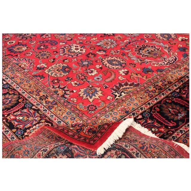 Traditional 1960s Persian Mashad Area Rug 10’0″ X 16’5″ For Sale - Image 3 of 6