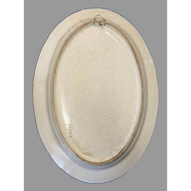 Estate Antique Italian Fiancé Hand Painted Oval Tray For Sale - Image 4 of 4