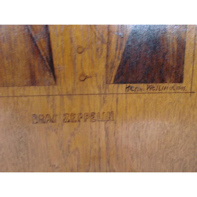 Portrait of Graf Zeppelin, 1940s, Oak Wood, Framed For Sale - Image 9 of 14