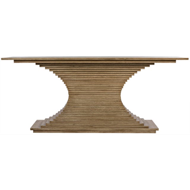Walnut is expertly hand-carved into decorative ridges, creating curves out of straight lines, and turning extensive...