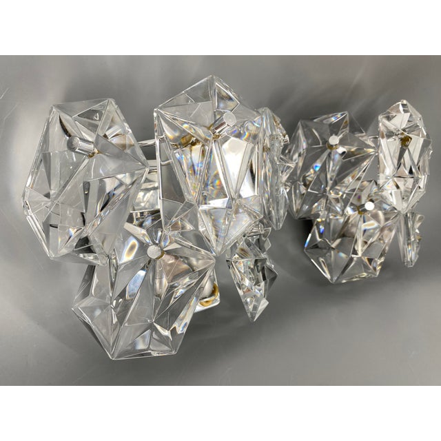 Vintage Wall Lamps in Crystal Glass and Chrome from Kinkeldey, 1970s, Set of 2 For Sale - Image 9 of 13