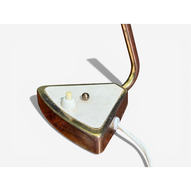 Brass Oba, Swedish Modern, Desk Lamp, Brass, Metal,Sweden, 1950s For Sale - Image 8 of 9