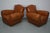 French Cognac Moustache Back Leather Club Chairs, 1950s, Set of 2 For Sale - Image 6 of 18