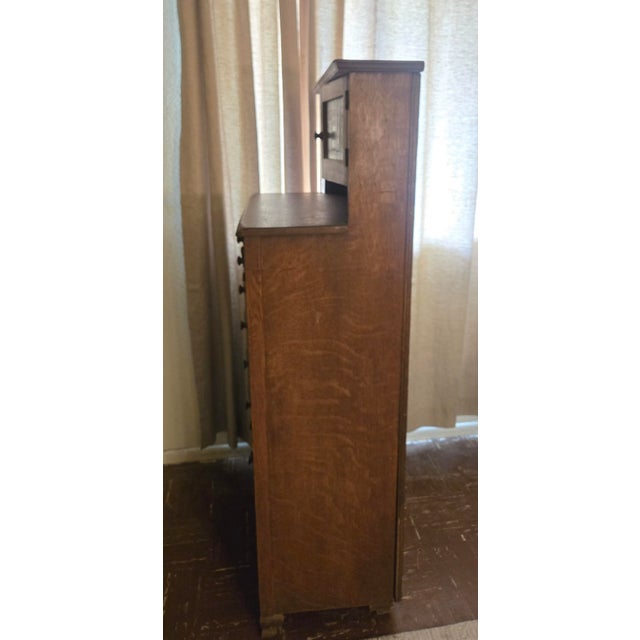 Wood Antique Dentist Cabinet With Round Drawers For Sale - Image 7 of 10