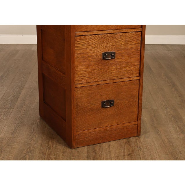2000 - 2009 Stickley Mission Collection Oak Filing Cabinet For Sale - Image 5 of 18