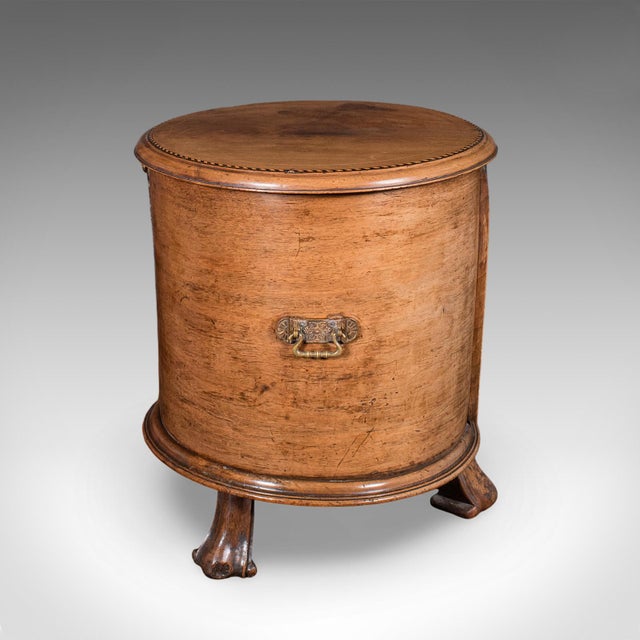 Antique Cellarette, English, Walnut Wine Cooler Stand, Side Table, Regency, 1820 For Sale - Image 6 of 12