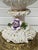 Vintage Italian Capodimonte Lamp Base - Rococo Porcelain With Swans & Roses For Sale - Image 10 of 12