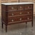 French Antique French Louis XVI Mahogany Commode With Carrara Marble For Sale - Image 3 of 15