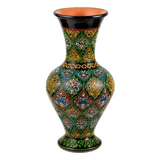 One-of-a-Kind Uzbek Arabesque Ceramic Vase For Sale