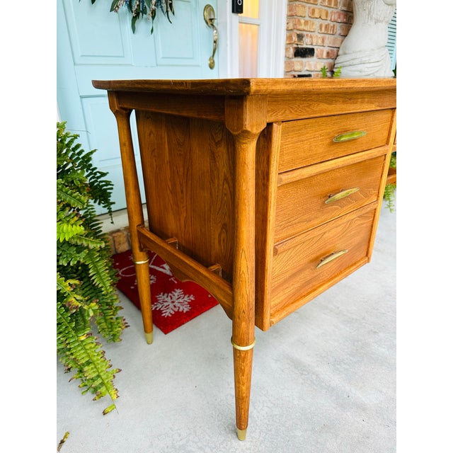 Chestnut 1960s Mid Century Writing Desk For Sale - Image 8 of 8