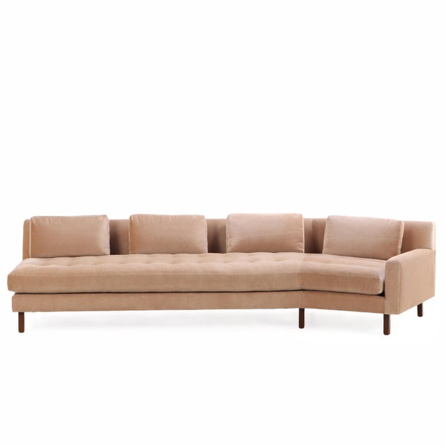 Mid-Century Modern Attributed to Edward Wormley for Dunbar Angle Sofa, C. 1960s For Sale - Image 3 of 6