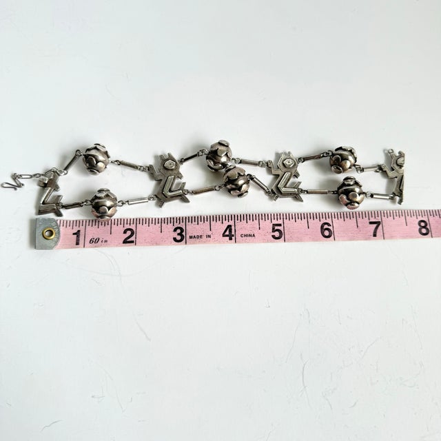 Graziella Laffi Bracelet Peruvian Designer Sterling Silver Vintage MCM Fish Peru For Sale - Image 11 of 12