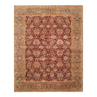 Pasargad Home Agra Burgundy Wool Area Rug-12' 4" X 15' 6" For Sale