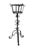 Gothic Vintage Brutalist Gothic Wrought Iron Plant Stand Scroll Tripod Pot Holder 24" For Sale - Image 3 of 13