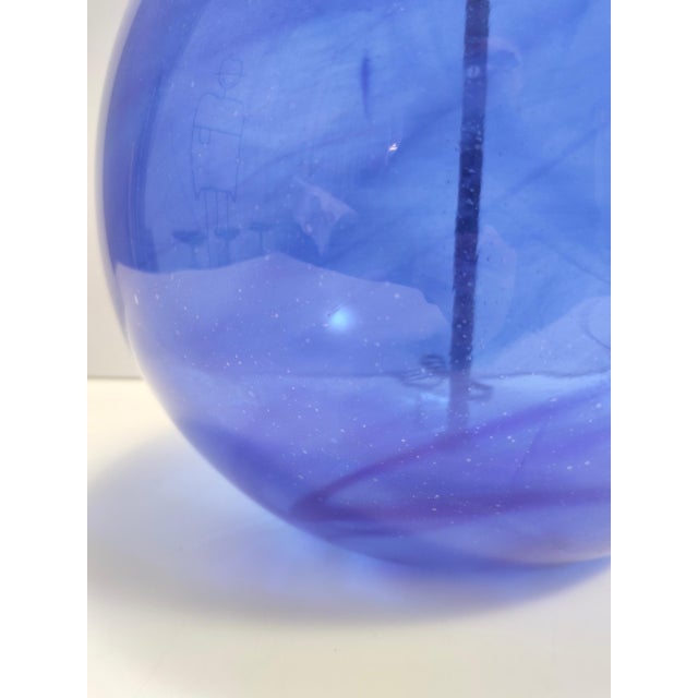 Black Blue Murano Glass Table Lamp, 1960s For Sale - Image 8 of 11