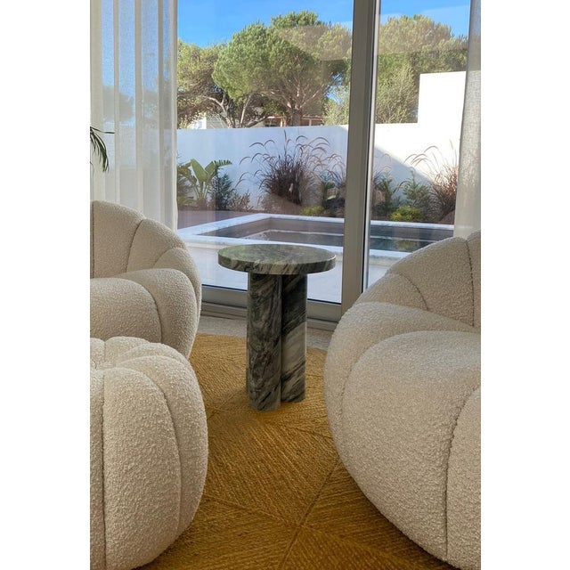 Stone Mario Travertine Side Table by My Habitat Design For Sale - Image 7 of 8