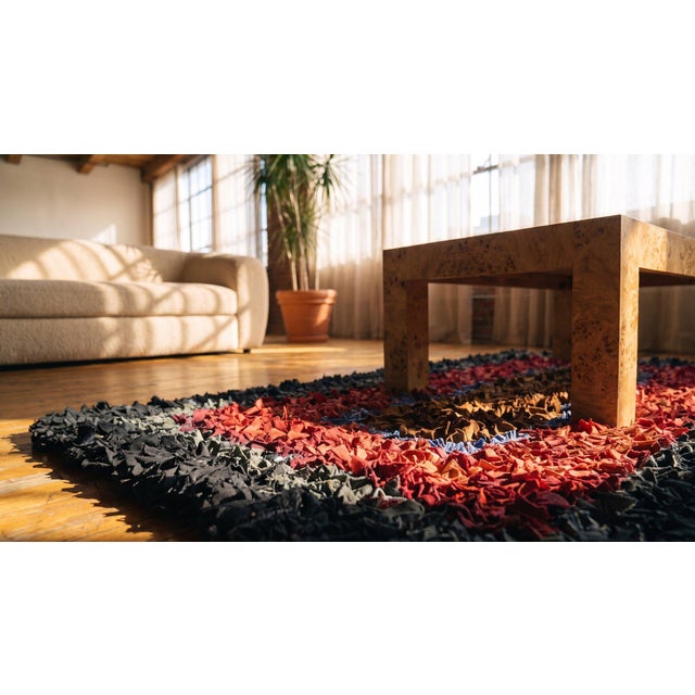 1920s Multicolor Abstract Modern Antique American Hooked Rug 2'0" X 3'0" Handmade Wool Carpet For Sale In New York - Image 6 of 7