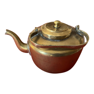 Antique 19th Century English Colonial Brass Tea Kettle