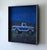 Contemporary Moonlight by Emma Kalff | Oil on panel of a blue and white truck at night For Sale - Image 3 of 5