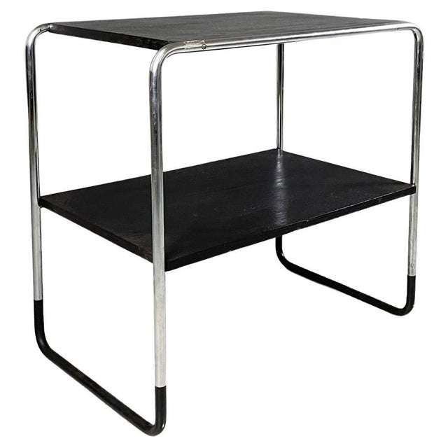 German Black Wood and Steel Coffee Table from Arnold Bauhaus Collection, 1980s For Sale - Image 14 of 14