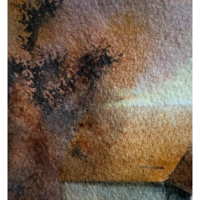 1990s 1990s Cottages, Signed Watercolor Painting, Framed For Sale - Image 5 of 6