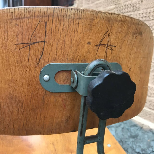Tan Vintage Basler Eisenmöbelfabrik Sissach, Bes Adjustable Shop Stools- Set of 4 For Sale - Image 8 of 9