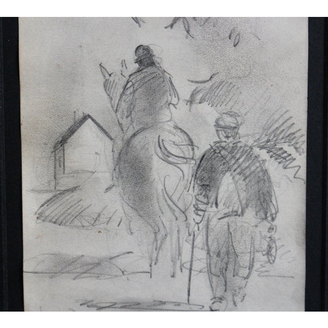 Guillaume Dulac, Returning Home, 1920s, Pencil on Paper For Sale - Image 7 of 11