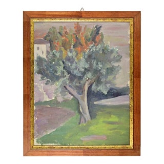 Fausta Settimj, Garden, Oil Painting, Mid-20th Century For Sale