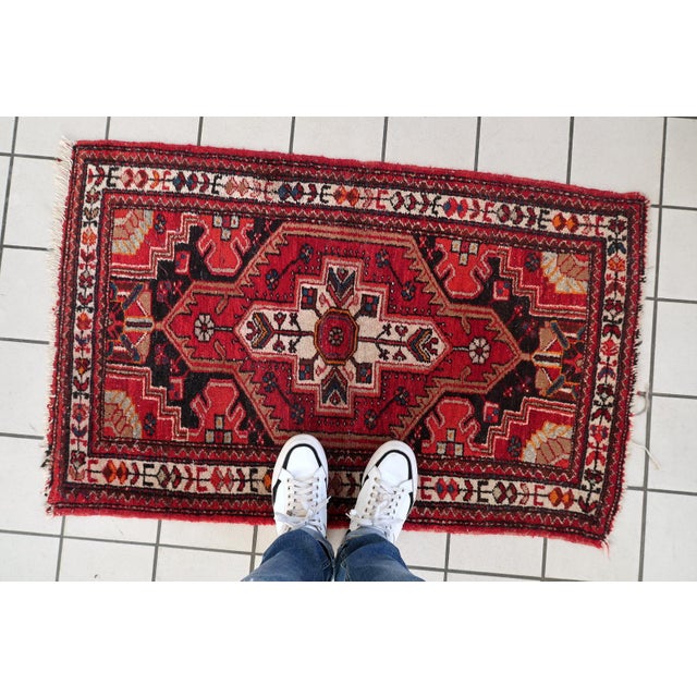 1920s, Antique Persian Hamadan Rug 2' X 4' For Sale - Image 4 of 10