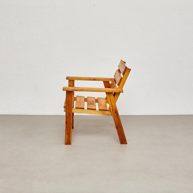 Mid-Century Rationalist Wooden Armchairs, France, 1960s, Set of 2 For Sale - Image 14 of 18