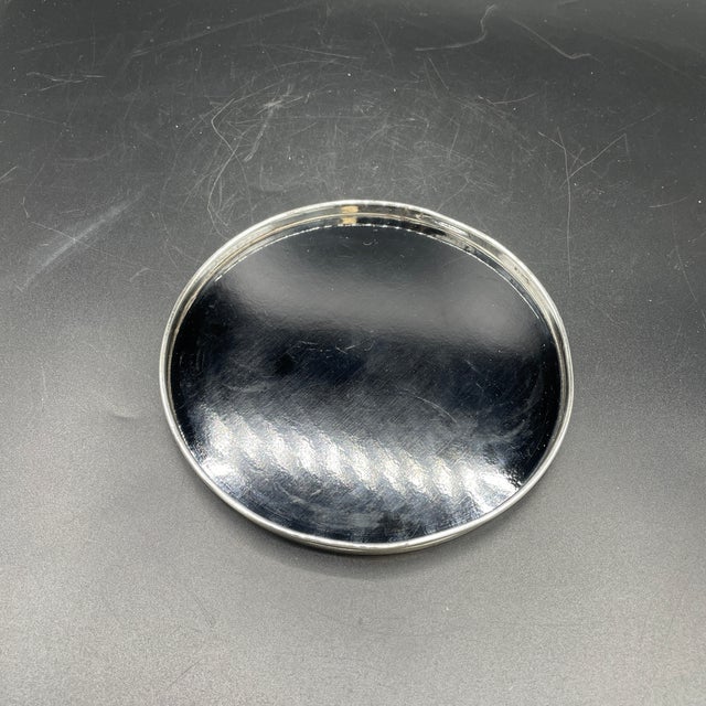 1960s Gorham Sterling and Black Melamine Tray For Sale - Image 11 of 12