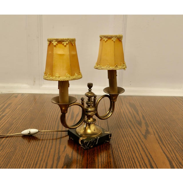 French Art Deco Twin Table Lamp, 1930s For Sale - Image 3 of 8