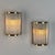 Art Deco Style Murano Glass and Brass Wall Sconces attributed to De Majo, 1970s, Set of 2 For Sale - Image 3 of 16