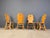 Vintage Rustic Dining Chairs, 1960s, Set of 4, in Very Good conditions. Designed 1960 to 1969