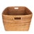 Wood Artifacts Saboga Home Family Basket with Cutout Handle in Honey Brown For Sale - Image 7 of 13