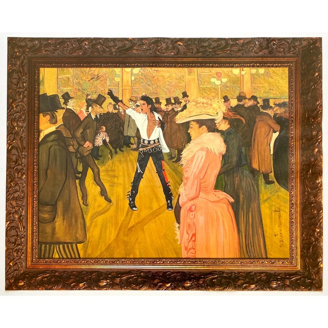 Paper Mr. Brainwash " Michael Jackson : Toulouse Lautrec " Lithograph Print Pop Art Poster For Sale - Image 7 of 8