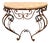 Rustic French Wrought Iron Marble Console Table For Sale