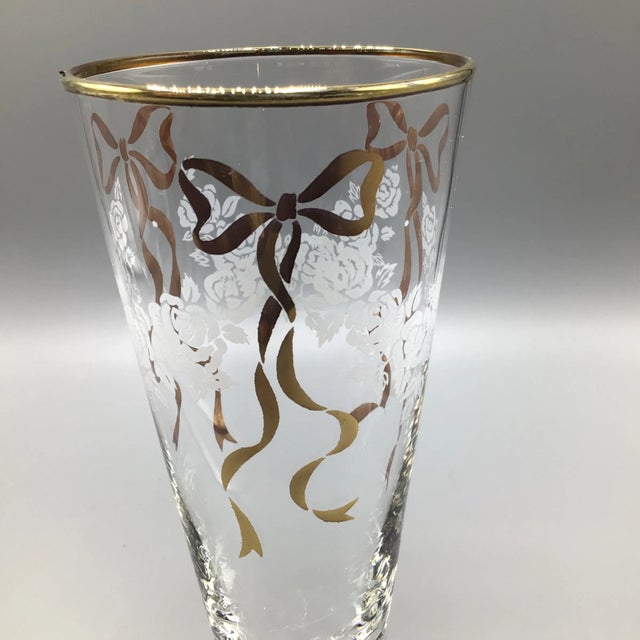 Celebration Champagne Flutes by Libbey -Set of 6 For Sale - Image 9 of 13