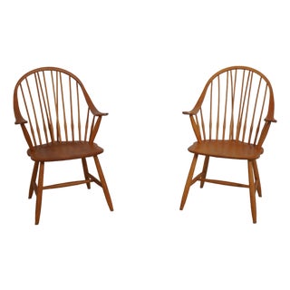 Hale Pair of Continuous Arm Windsor Chairs For Sale