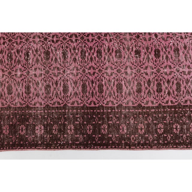 Textile Geometric Oushak Vintage Area Rug For Sale - Image 7 of 10