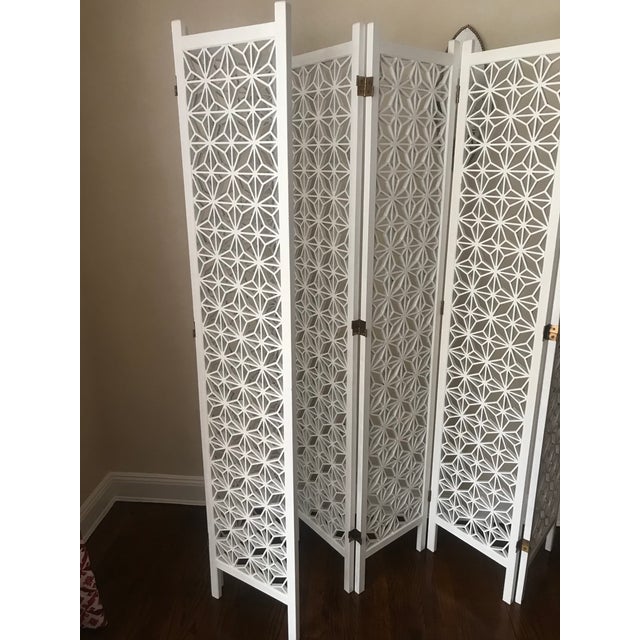 Mid Century Teak Wood 6 Panel Room Screen Divider | Chairish