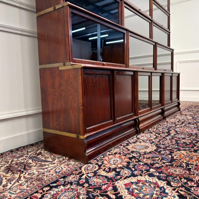 Classic English Bookcase in the style of Globe Wernicke, Set of 3 For Sale - Image 9 of 18