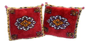 Berber-Patterned Moroccan Pillows, S/2