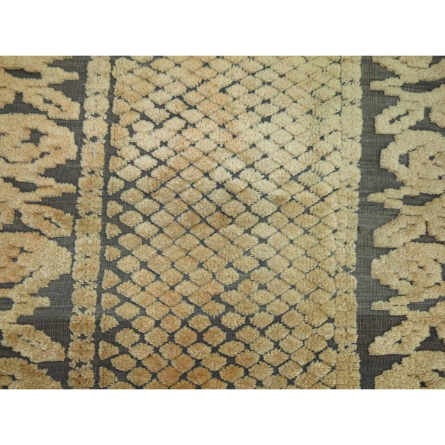 Mid 20th Century Zabihi Collection High Low Vintage African Rug - 4'9" x 5'10" For Sale - Image 5 of 6