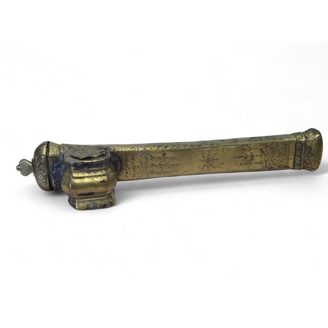 Late 18th Century Ottoman Engraved Bronze Inkwell Rare and evocative Ottoman bronze inkwell dating from the late 18th...