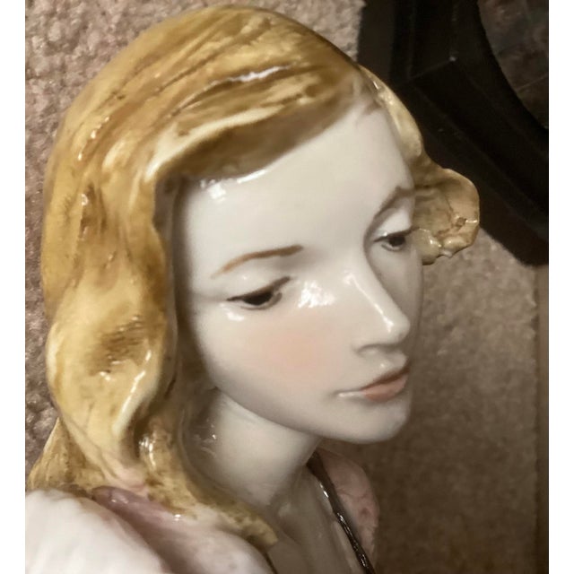 Italian VTG Italian Sculpture of a Mother & Son by Amilcare Santini , 17" T., Heavy For Sale - Image 3 of 12