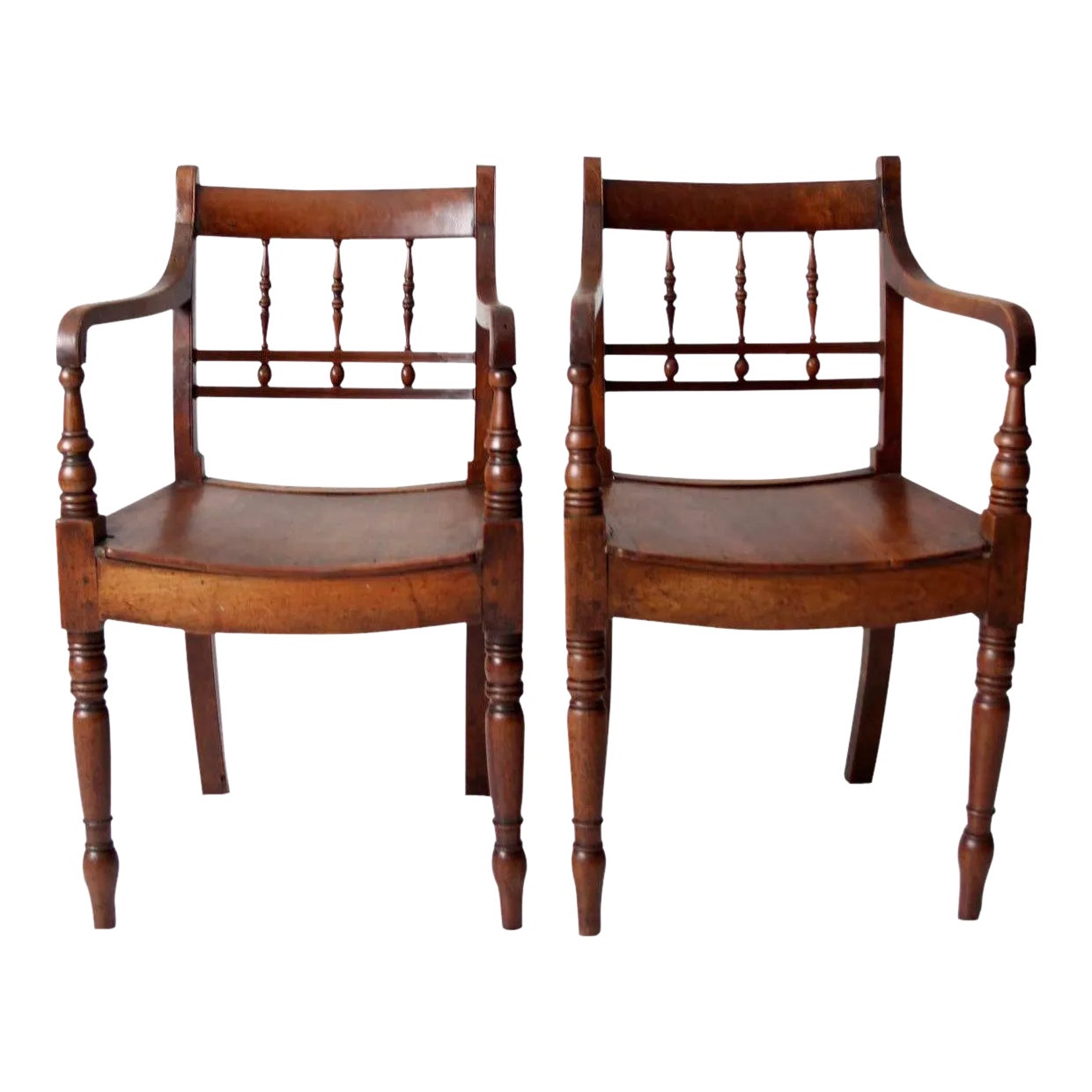 Antique Wooden Parlor Chairs a Pair Chairish