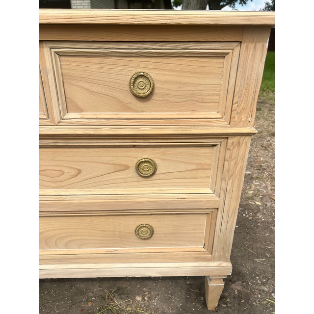 French 19th Century Louis XVI Bleached Walnut Chest of Drawers or Commode For Sale - Image 10 of 12
