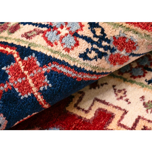 Red Serapi Rust/Navy Area Rug - 8' 0'' X 9'10'' For Sale - Image 8 of 10